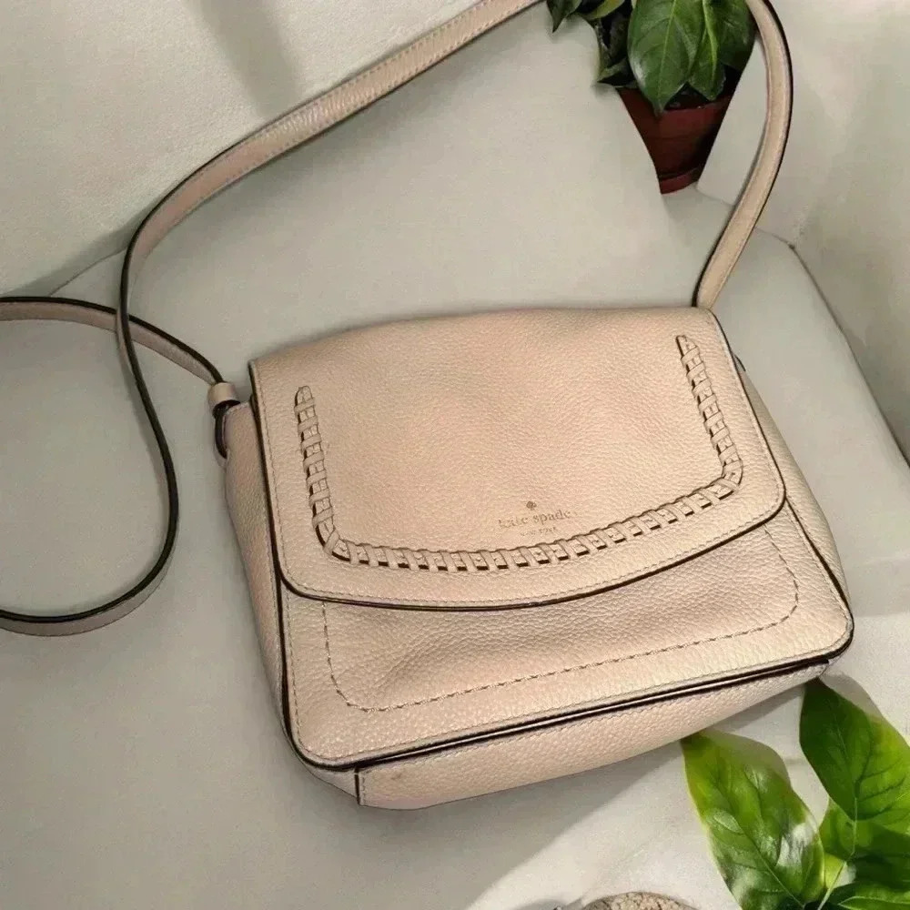 Kate spade blush leather crossbody pastel boho